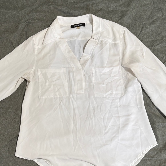 Nine West White Blouse - Picture 1 of 3
